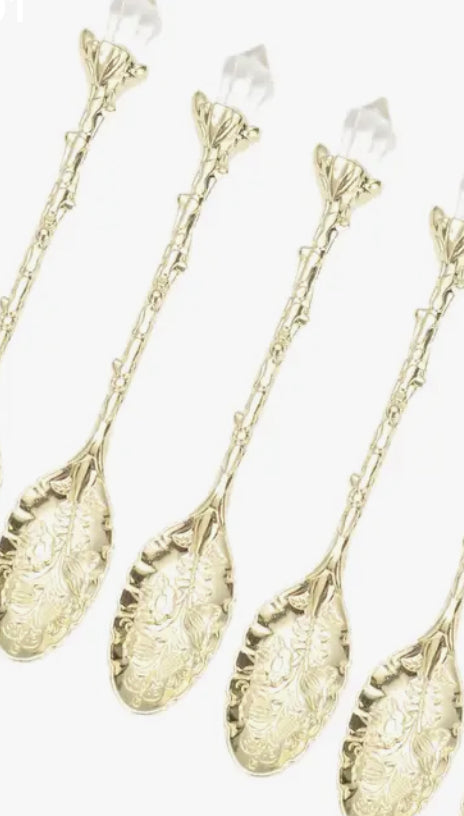 Fairy Spoons- Gold with Crystal Tops