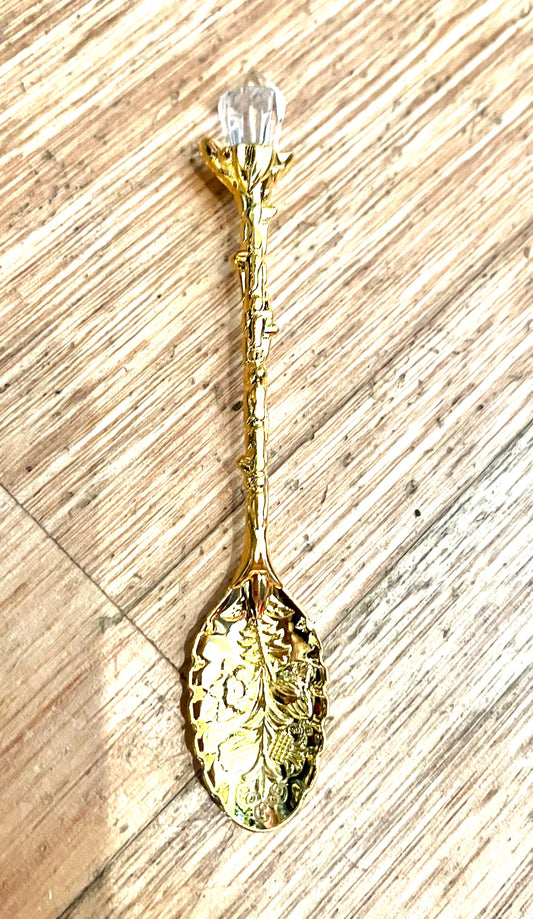 Fairy Spoons- Gold with Crystal Tops