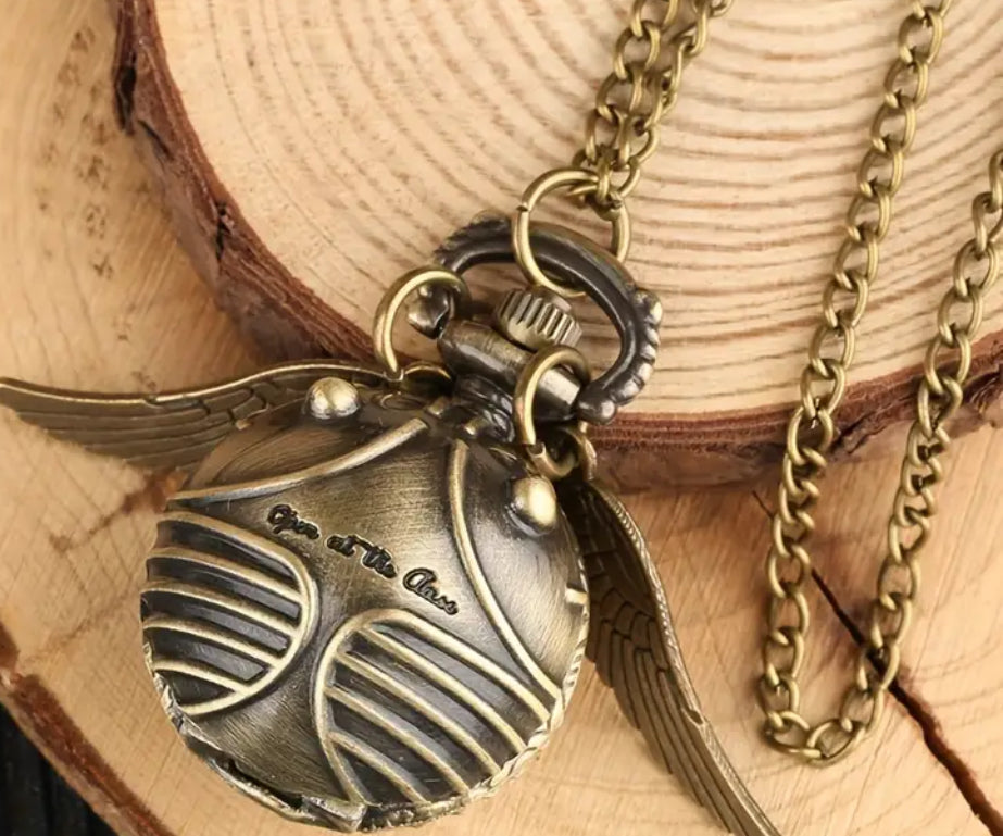 Harry Potter Quidditch Clock Necklace