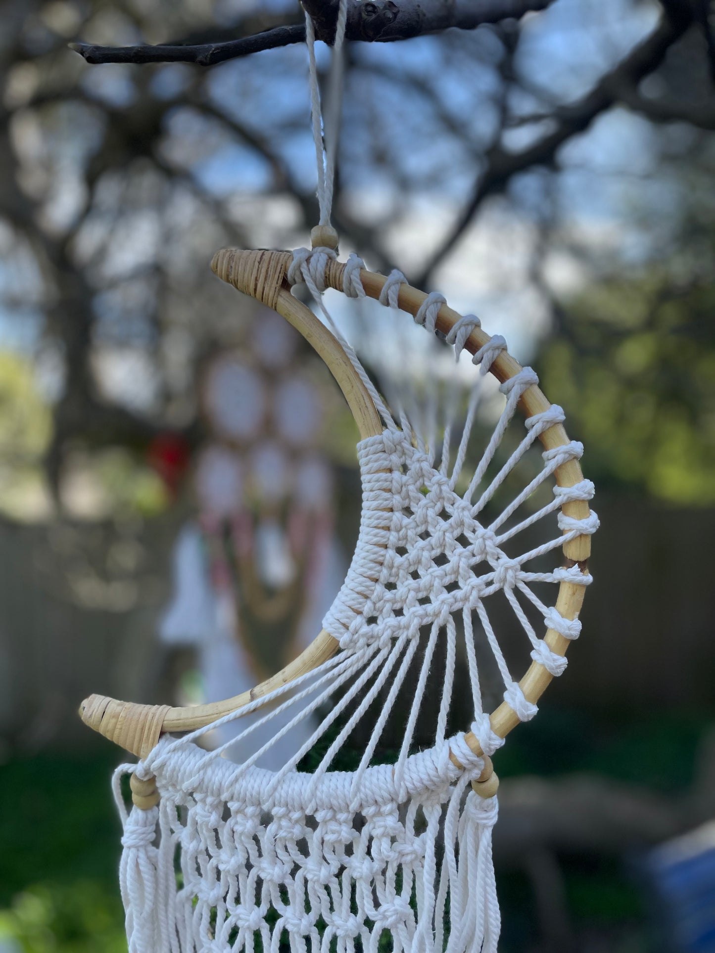 Rattan Moon Dream Catcher (Small)