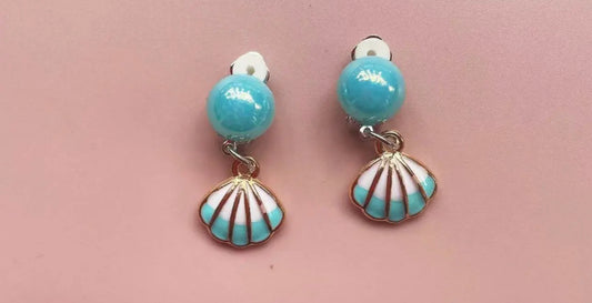 Shell Clip On Earrings