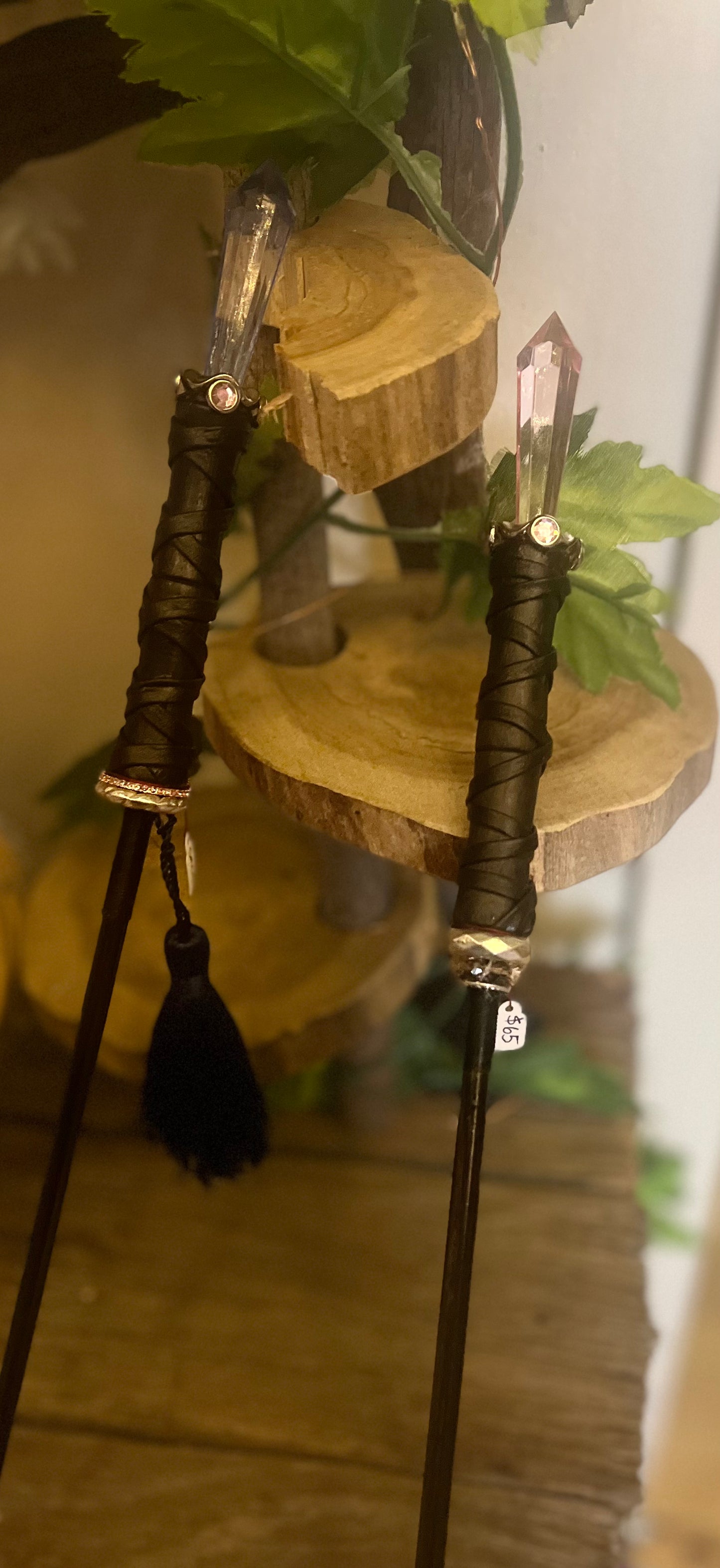 Wand with Crystal Top and Tassels