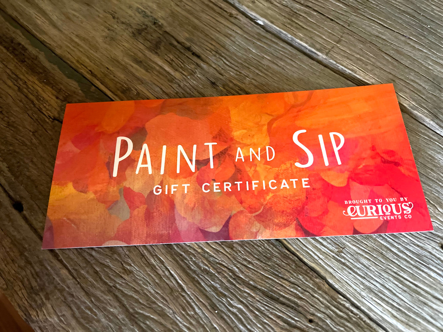 Paint and Sip Voucher